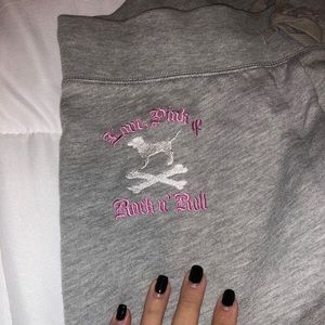 Grey PiNK sweatpants